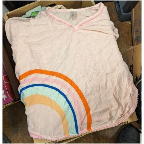 Cat & Jack Toddler Girl’s Rainbow Beach Cover Up Dress Pink Size 4T-5T - Picture 5 of 6